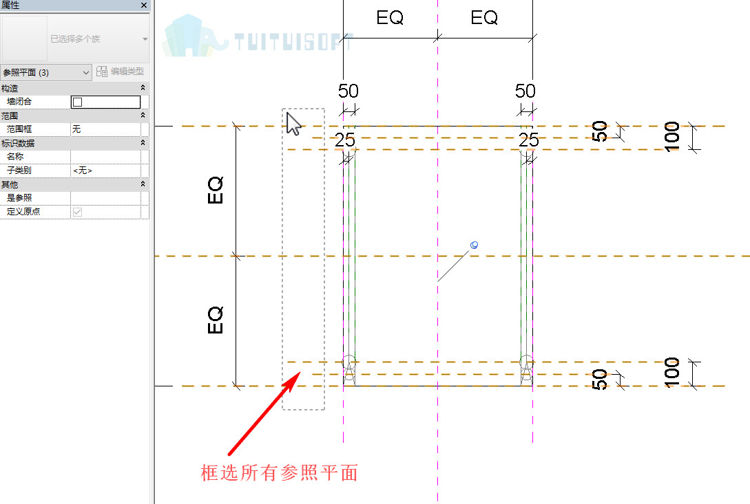 腿腿教学网-Revit教程 | Revit（操作篇）载入系统族至项目中为什么对齐不了族四周？