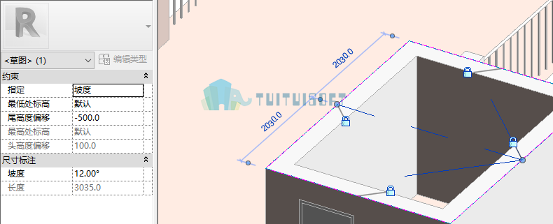 image005.png 腿腿教学网-Revit教程 | Revit创建斜天花板以及人字天花板教程