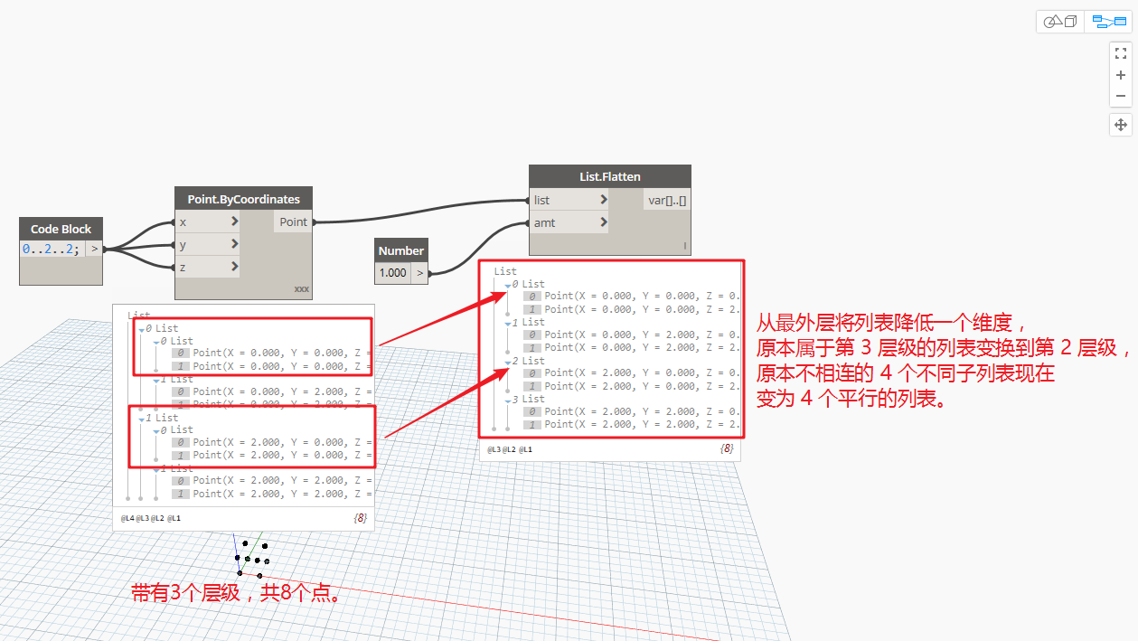 腿腿教学网-Dynamo教程 | Dynamo基础入门篇之列表的创建与编辑（二）