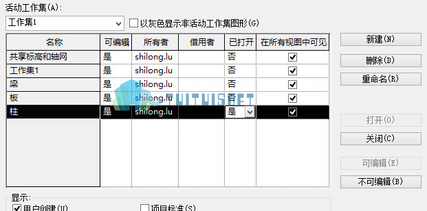 腿腿教学网-revit工作集的应用