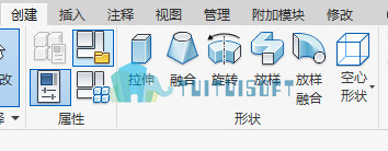 腿腿教学网-revit拉伸命令的应用