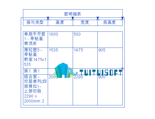 腿腿教学网-Revit明细表的作用是什么？