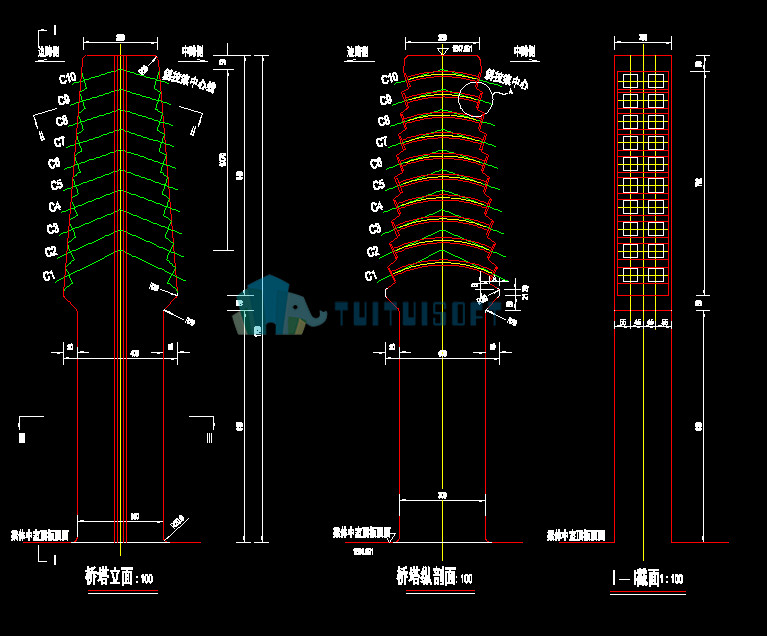 腿腿教学网-revit桥梁建模中桥塔的搭建