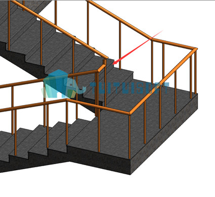 腿腿教学网-revit中通过绘制创建栏杆扶手