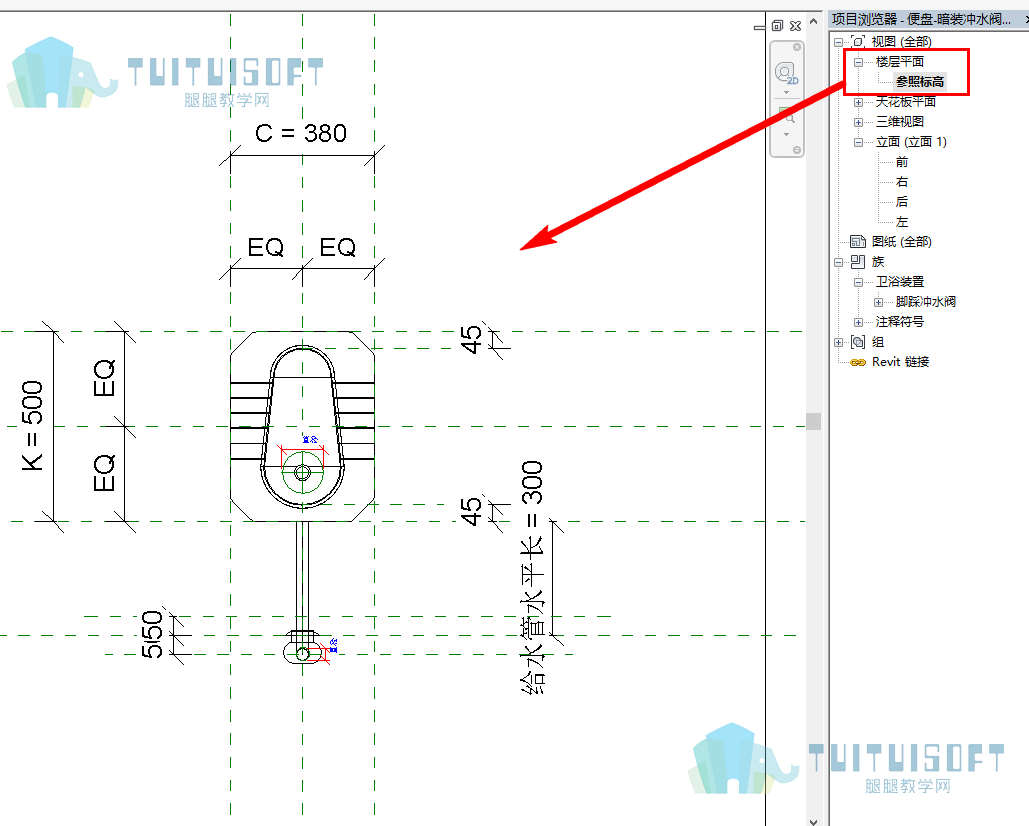 03.png 腿腿教学网-revit创建族(旋转工具)的线型区分