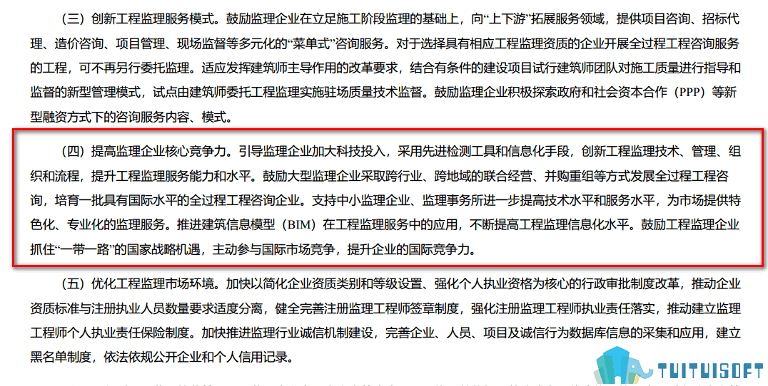 腿腿教学网-BIM政策风向标——全国—《住房城乡建设部关于促进工程监理行业转型升级创新发展的意见》