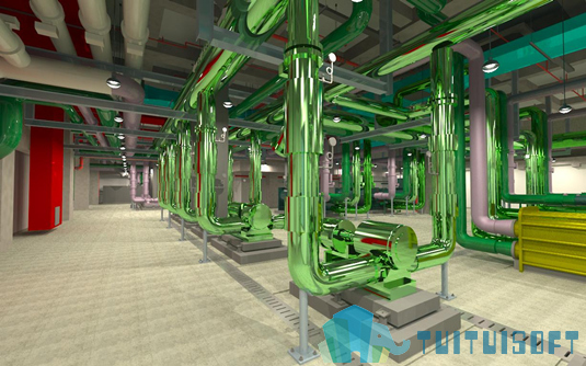 腿腿教学网-有没有BIM机电模型的图片？BIM机电建模效果图长什么样？