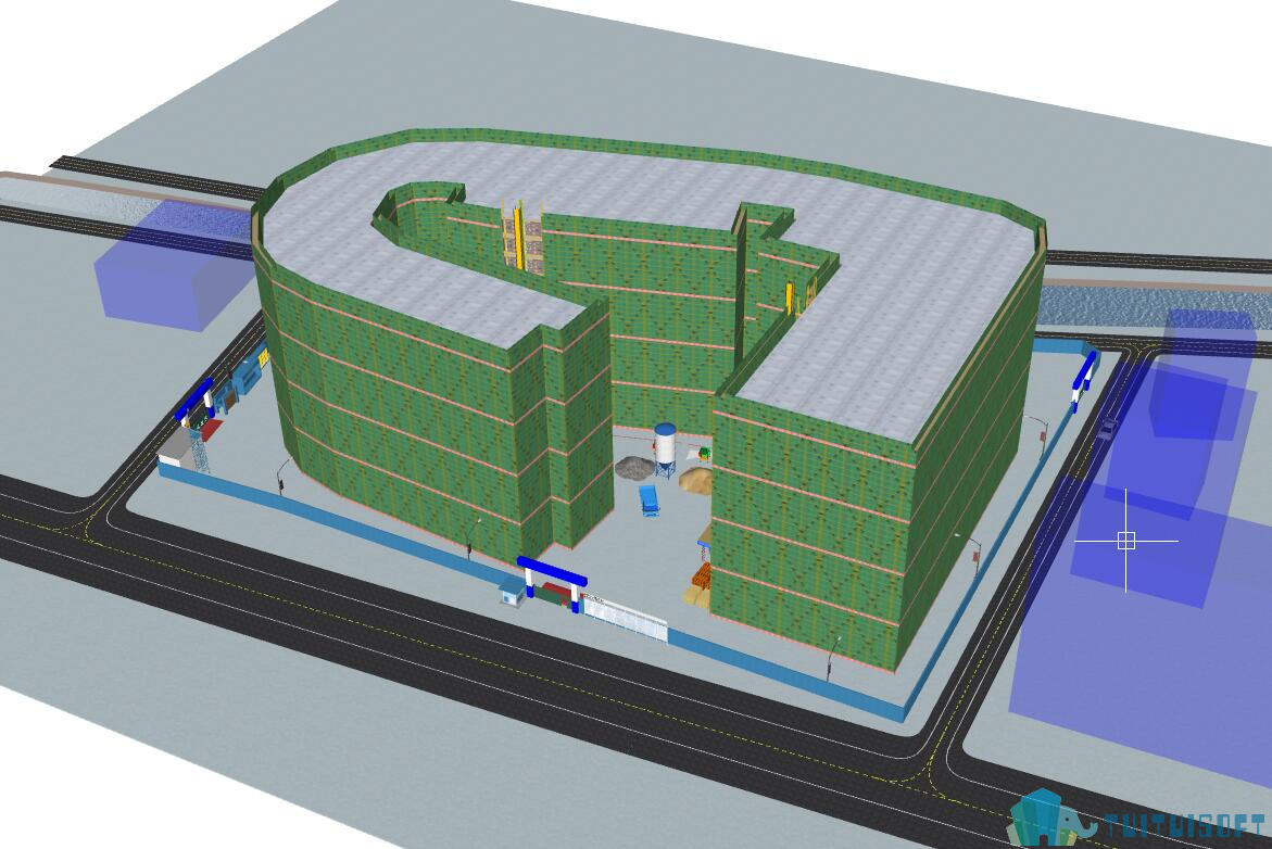 腿腿教学网-建筑BIM模型长什么样？某案例BIM模型展示