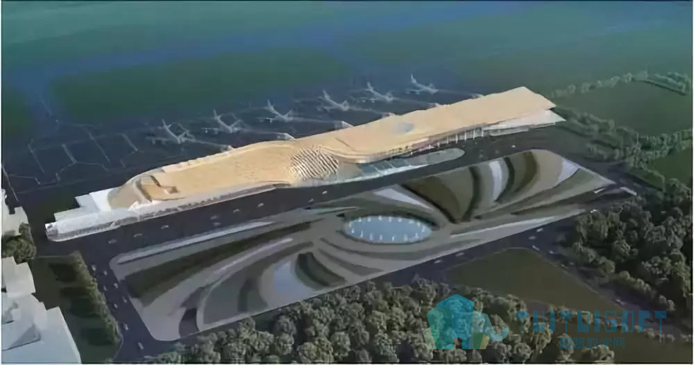 腿腿教学网-BIM技术在铜仁机场航站楼复杂异形曲面设计中的应用