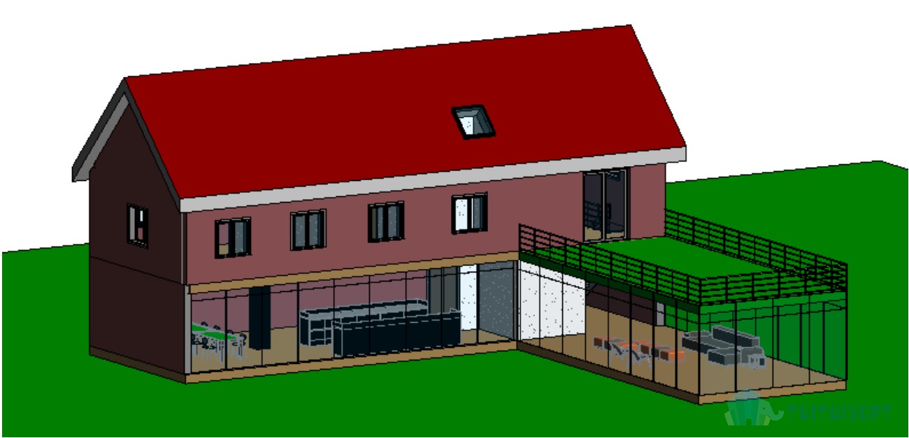 腿腿教学网-Revit入门级教程第三章-Revit标高与轴网（建模示例）