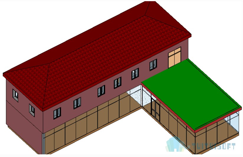 腿腿教学网-Revit入门级教程第七章-Revit屋顶（建模示例）