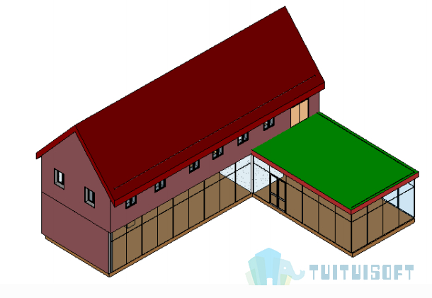 腿腿教学网-Revit入门级教程第七章-Revit屋顶（建模示例）