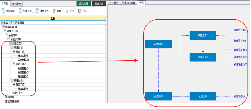 腿腿教学网-BIM5D功能说明-工艺库模块