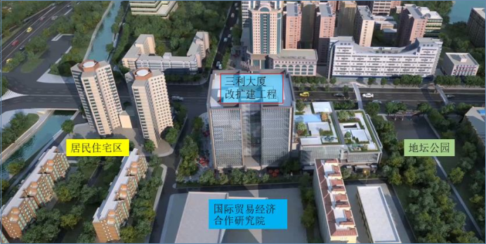 腿腿教学网-BIM案例丨三利大厦改扩建工程
