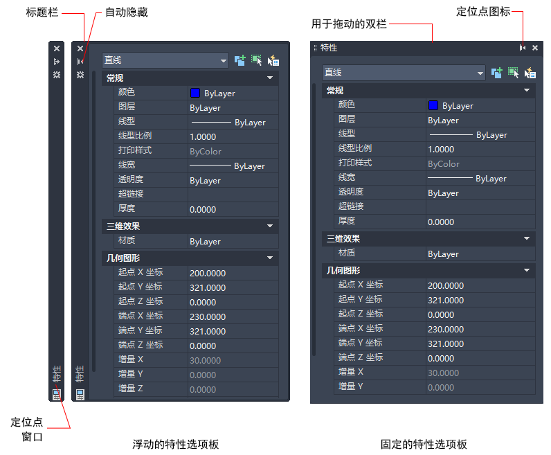 腿腿教学网-AUTODESK AUTOCAD 2021用户手册：关于设置可固定窗口、选项板和工具栏的行为