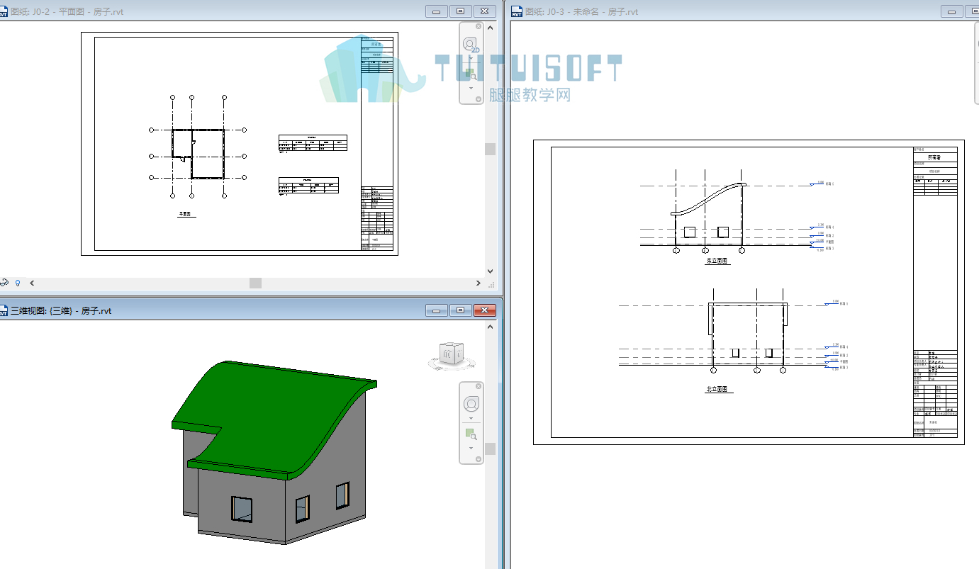 Revit学习,Revit建模,revit 腿腿教学网-Revit学习要从哪入门?当然要从revit建模全过程解始!
