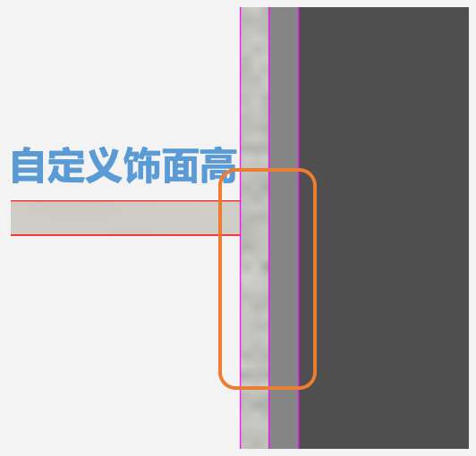 腿腿教学网-毕马装饰软件功能详解-墙饰面基线设置