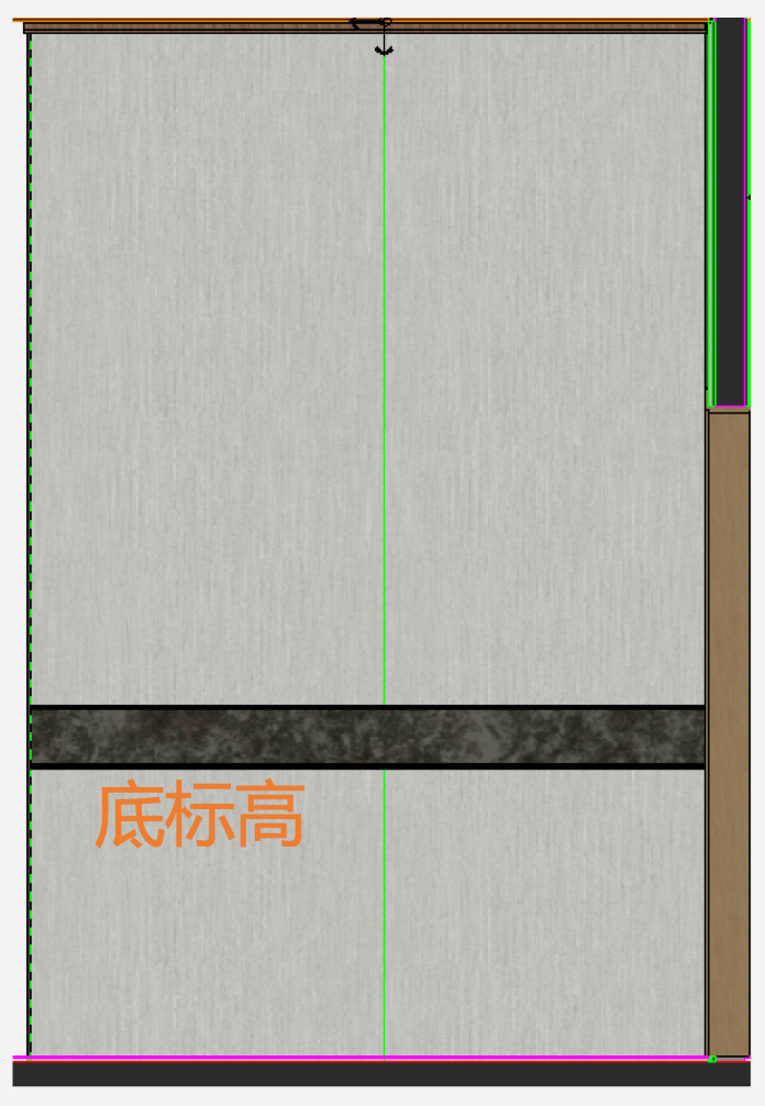 腿腿教学网-毕马装饰软件功能详解-墙饰面基线设置