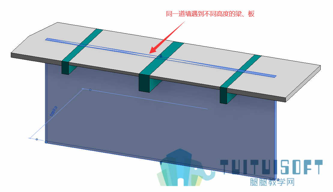 同一道墙遇到不同高度的梁、板.png