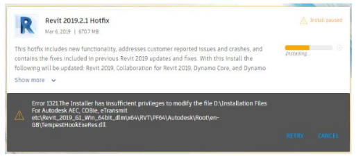 腿腿教学网-Revit安装失败怎么办？Autodesk错误1321的解决方法