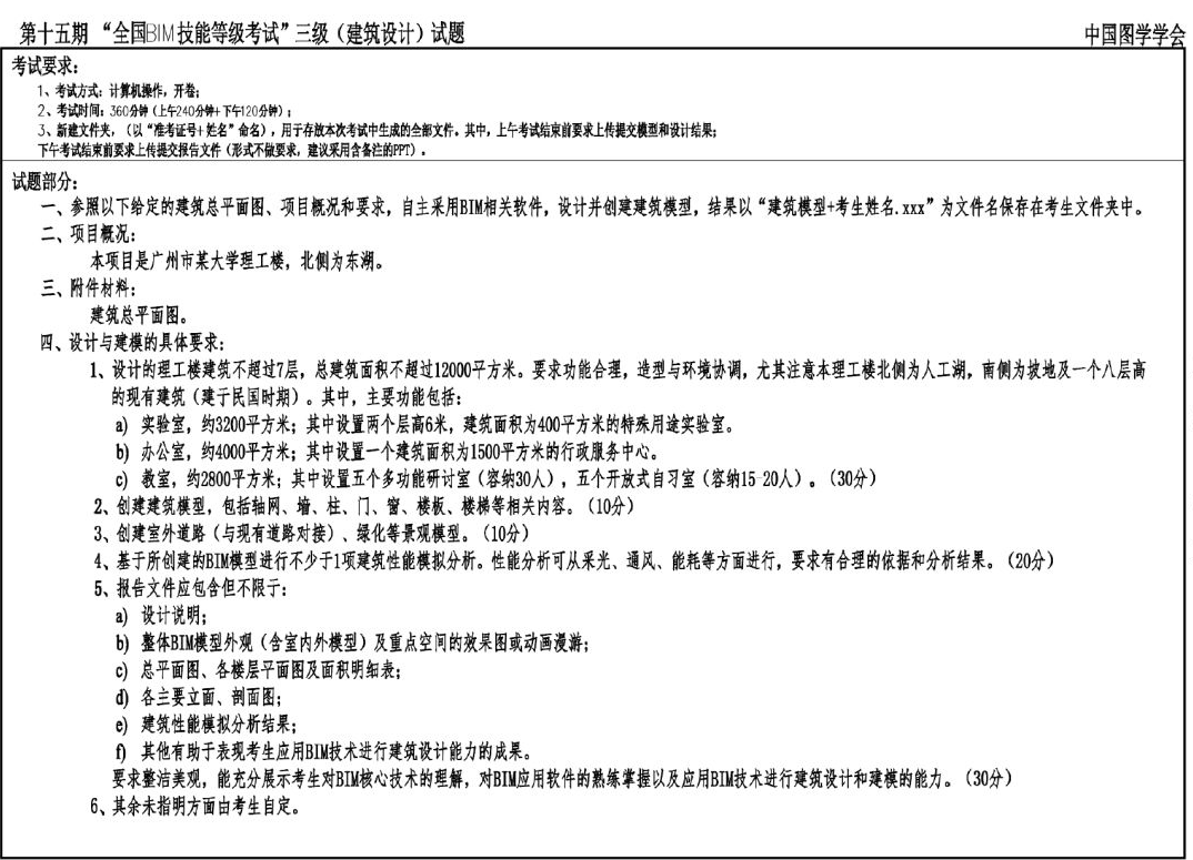 腿腿教学网-图学会bim三级哪些专业？图学会BIM三级专业考试试题一览