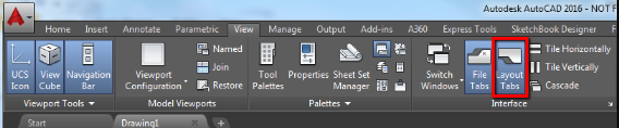 腿腿教学网-cad模型布局栏不见怎么办？AutoCAD 中不显示“模型”和“布局”选项卡