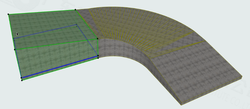 腿腿教学网-ArchiCAD如何画坡道？借助ArchiCAD中的网面工具画转弯坡道