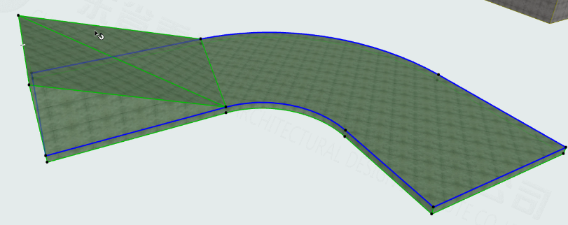 腿腿教学网-ArchiCAD如何画坡道？借助ArchiCAD中的网面工具画转弯坡道