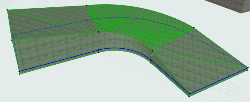腿腿教学网-ArchiCAD如何画坡道？借助ArchiCAD中的网面工具画转弯坡道