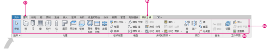 腿腿教学网-Revit用户界面有哪些组成？Revit用户界面的组成部分？