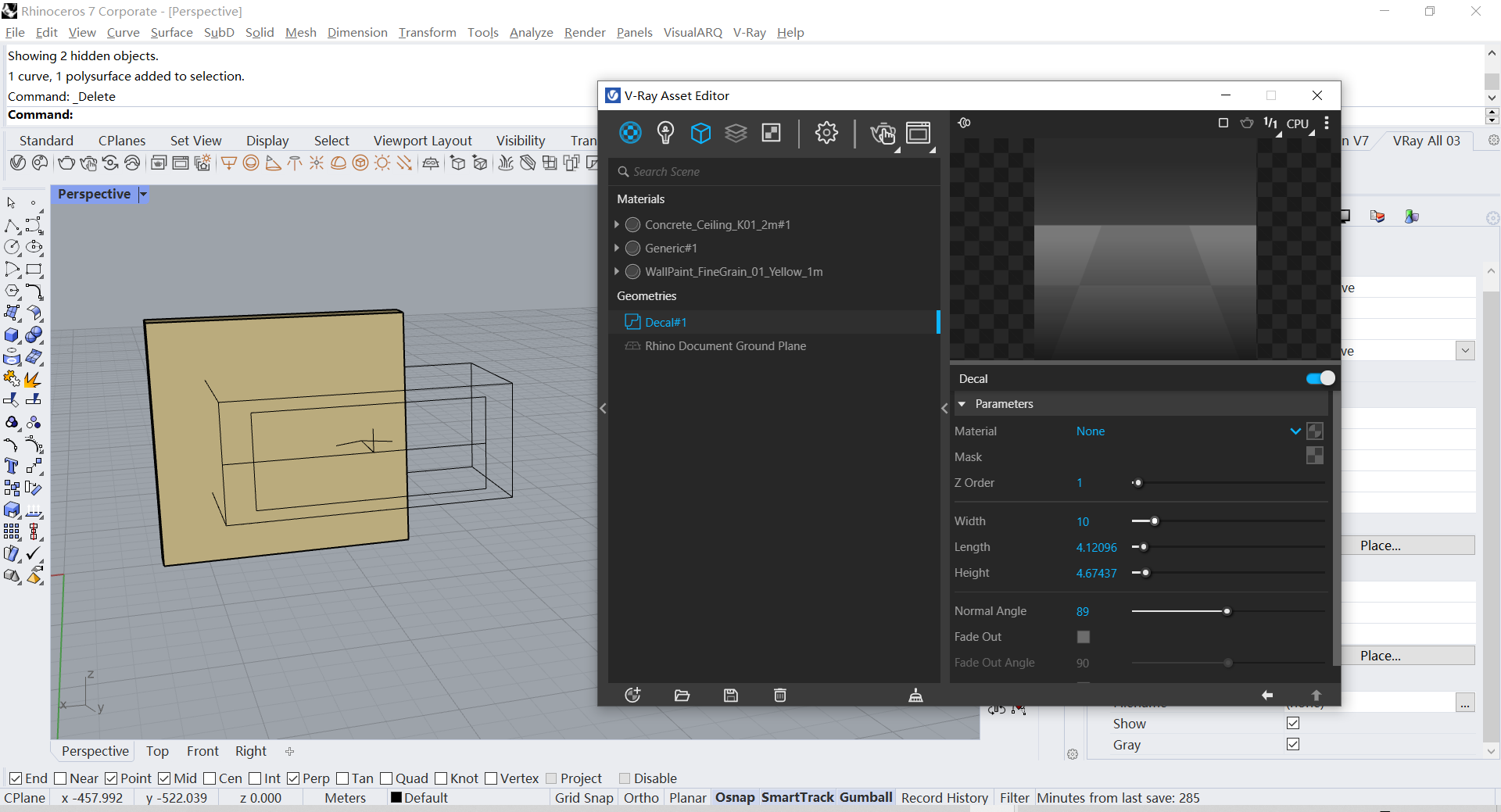 78f40e36bd0c4c7d1fa2f4de94339abc.png 腿腿教学网-Vray5.2怎么用?Vray5.2新功能介绍(1)——贴花工具