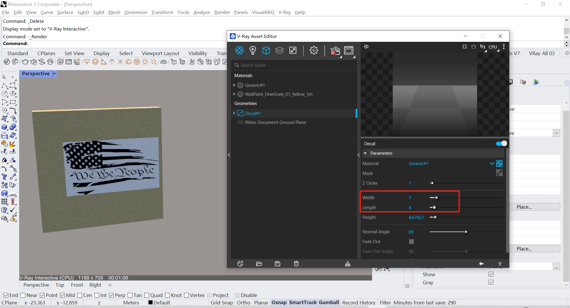 91727a5e3599849df182aa4a2dfd42bb.png 腿腿教学网-Vray5.2怎么用?Vray5.2新功能介绍(1)——贴花工具
