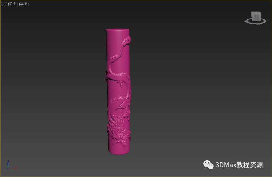 腿腿教学网-3DMax石柱怎么做？3DMax盘龙石柱制作教程