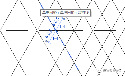 66a17ca40130030e0ed7ca6db2052663.png 腿腿教学网-Revit网格线怎么画?如何利用Revit绘制斜向幕墙网格?