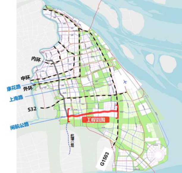 腿腿教学网-BIM案例分享：沪南公路（闸航公路-G1503公路）改建工程BIM应用