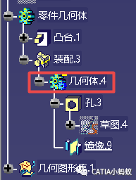 腿腿教学网-CATIA技巧：如何在零件设计模块对镜像特征进行阵列？
