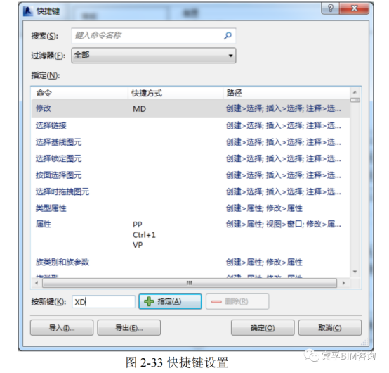 腿腿教学网-Revit怎么设置快捷键？Revit进入快捷键设置界面的两种方法