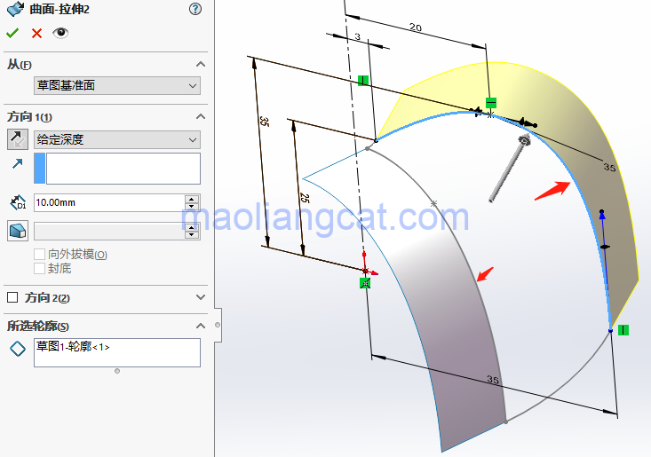 腿腿教学网-solidworks饮料瓶怎么画？solidworks饮料瓶三维曲面建模教程