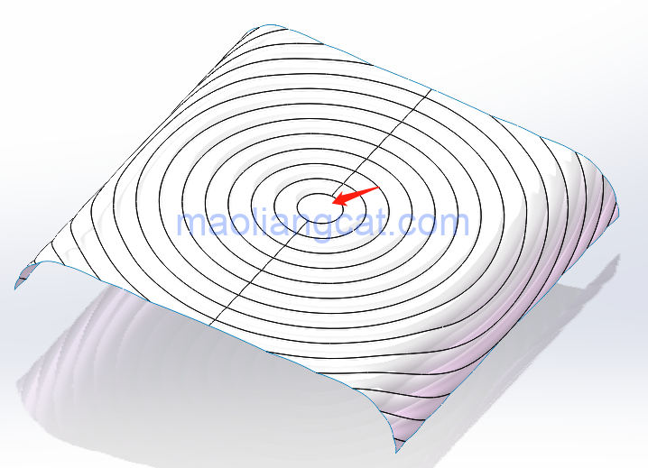腿腿教学网-solidworks建模教程：solidworks如何弯曲曲面及设置三重轴位置？