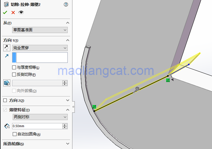 c41b63f79acd70e46debef4b5c4e350f.png 腿腿教学网-Solidworks圆弧怎么展解?Solidworks直角方管大圆弧展解