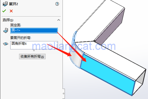 5b095e23de07a1507554c1465b6c4954.png 腿腿教学网-Solidworks圆弧怎么展解?Solidworks直角方管大圆弧展解