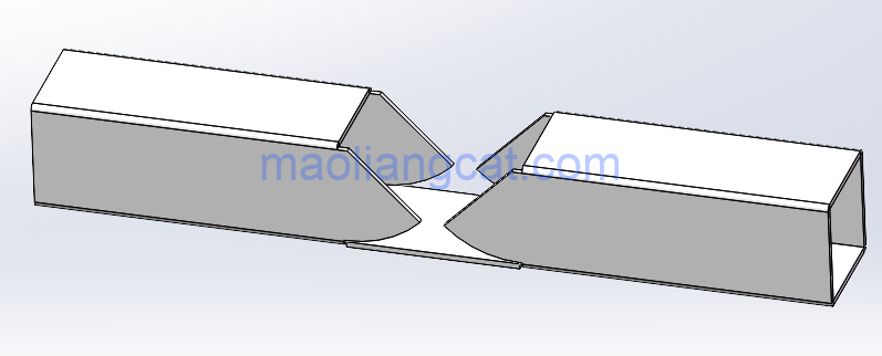e285b2ffa93dcf40dfe25b57b43ff4a4.png 腿腿教学网-Solidworks圆弧怎么展解?Solidworks直角方管大圆弧展解