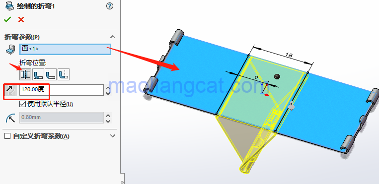 1591f2d56a18e549d47d68333112f06e.png 腿腿教学网-Solidworks钣金件怎么画?Solidworks钣金建模实例:长尾夹