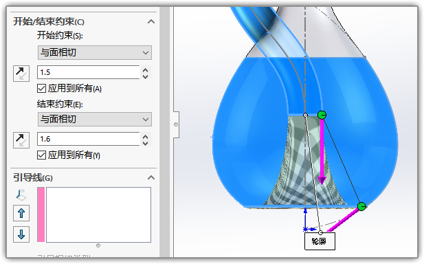 344fb600bc4820bf60bd58fd14d0342e.png 腿腿教学网-Solidworks如何画克莱因瓶?Solidworks画克莱因瓶教程