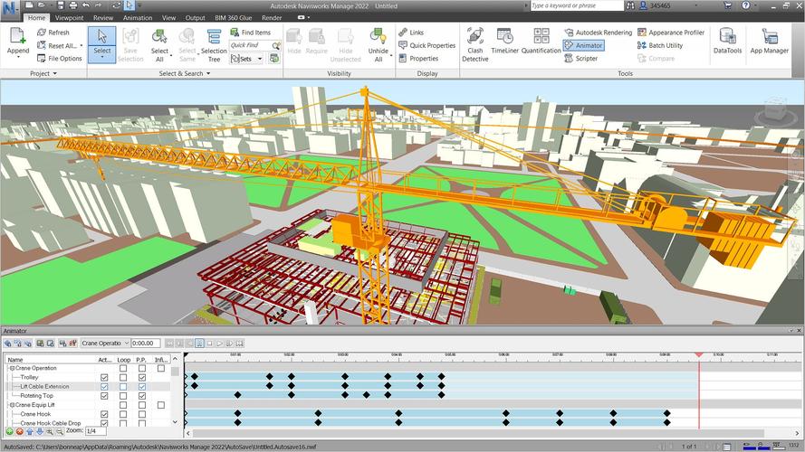 使用Navisworks进行施工动画模拟 - BIM,Reivt中文网