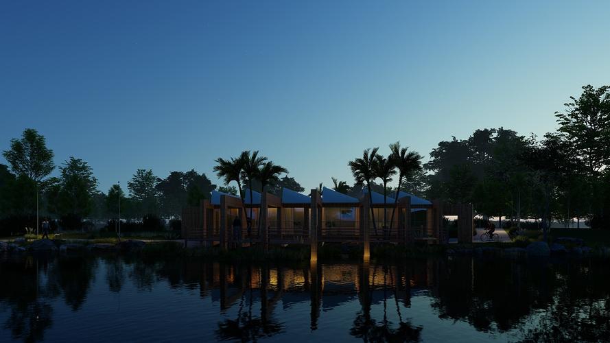 Lumion的夜晚景观效果 Lumion的夜晚景观效果 - BIM,Reivt中文网