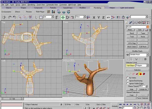 3Dmax2010树干建模教程分享 3Dmax2010树干建模教程分享 - BIM,Reivt中文网