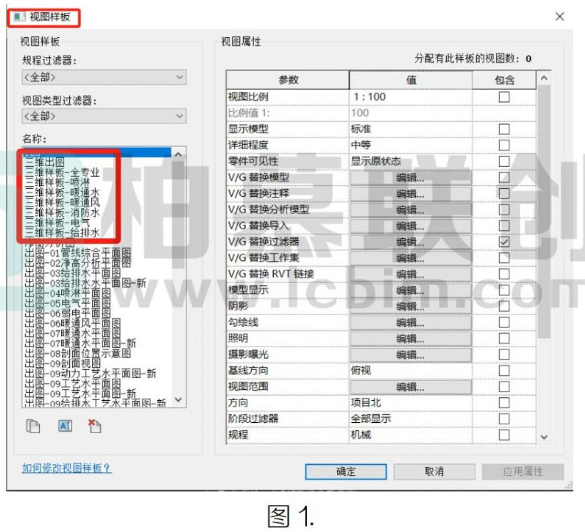 image.png 腿腿教学网-BIM教程 | Revit中“视图样板”的“指定”和“应用”图文教程(文/龚跃武)
