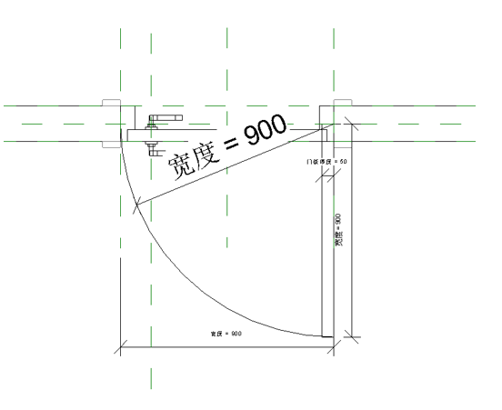 腿腿教学网-BIM等级考试二级建筑教程 |2.10 普通门族实例——平面表达