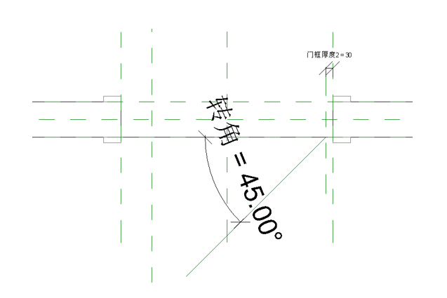 image.png 腿腿教学网-BIM等级考试二级建筑教程 |2.11 带角度平解门族实例